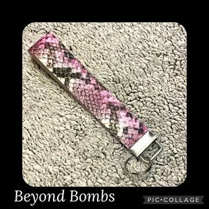 Snake Skin Pattern Wristlet - Handmade